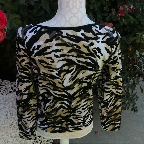 Griffith Gray St John Sz P Lion 🦁 paillette rhinestone dress Evening Sweater - Picture 5 of 6